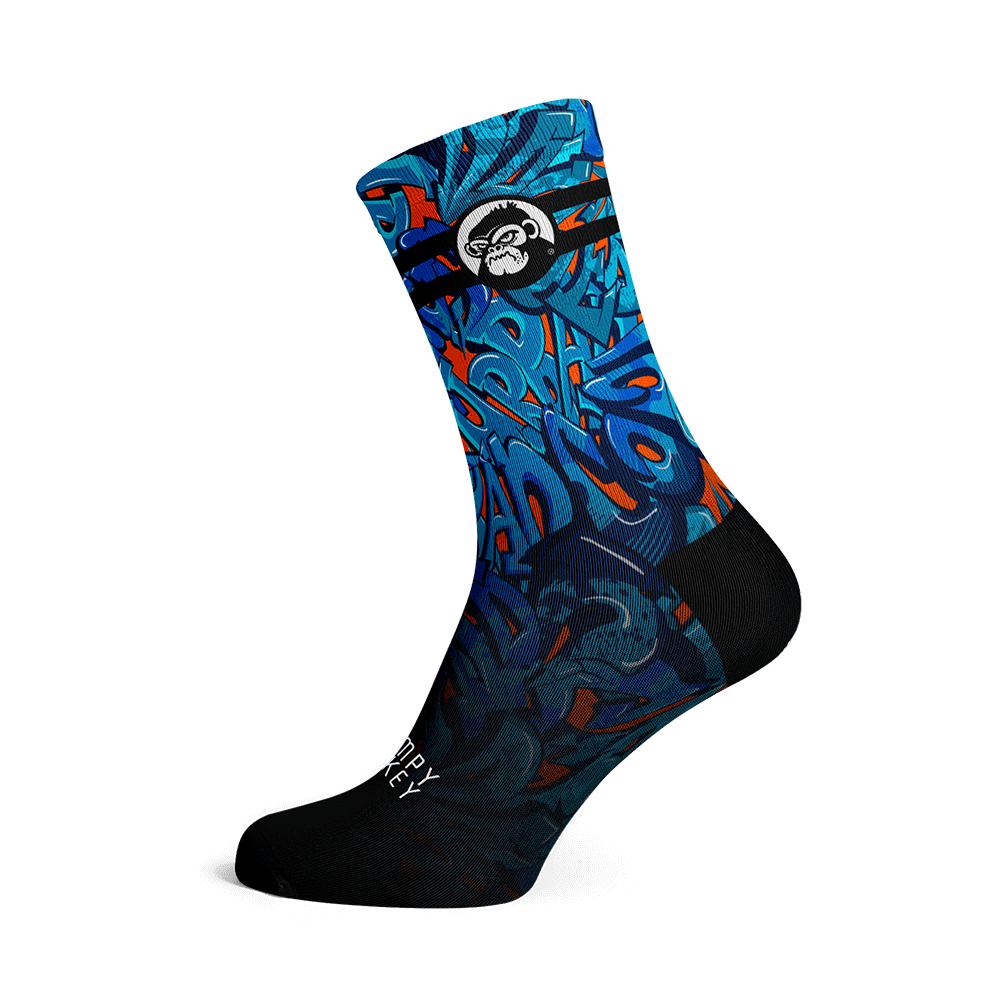 Grumpy Monkey Street Splash socks